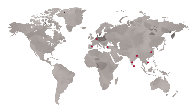Weltkarte der internationalen Checkpoint-Standorte