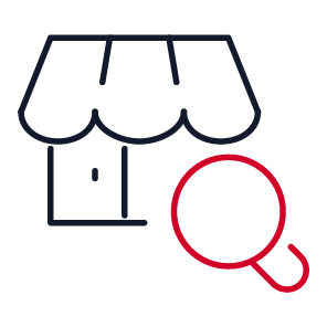 Symbol für die Suche nach Produktinformationen