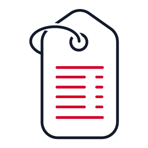 Symbol eines Etiketts für mehrere Anwendungen