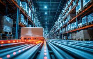 Palette dans un entrepôt logistique suivie par RFID