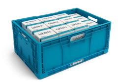 Contenant réutilisable équipé d'une étiquette RFID