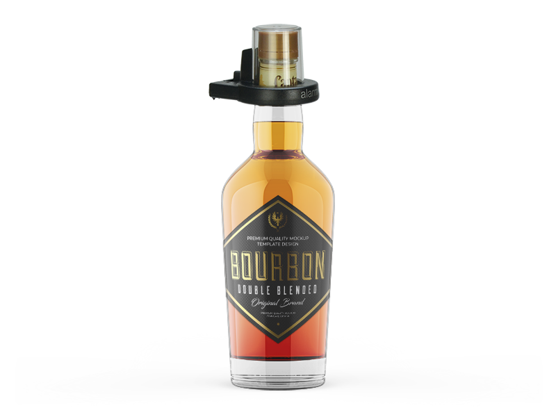 Alpha Bottle Cap on Bourbon Bottle