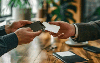 NFC‑kaart die contactloos wordt gelezen met een smartphone voor digitale identificatie en interactie