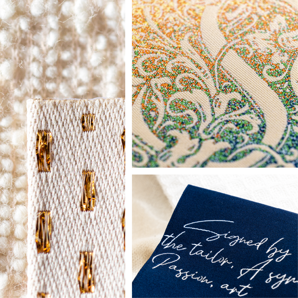 Photo of woven labels
