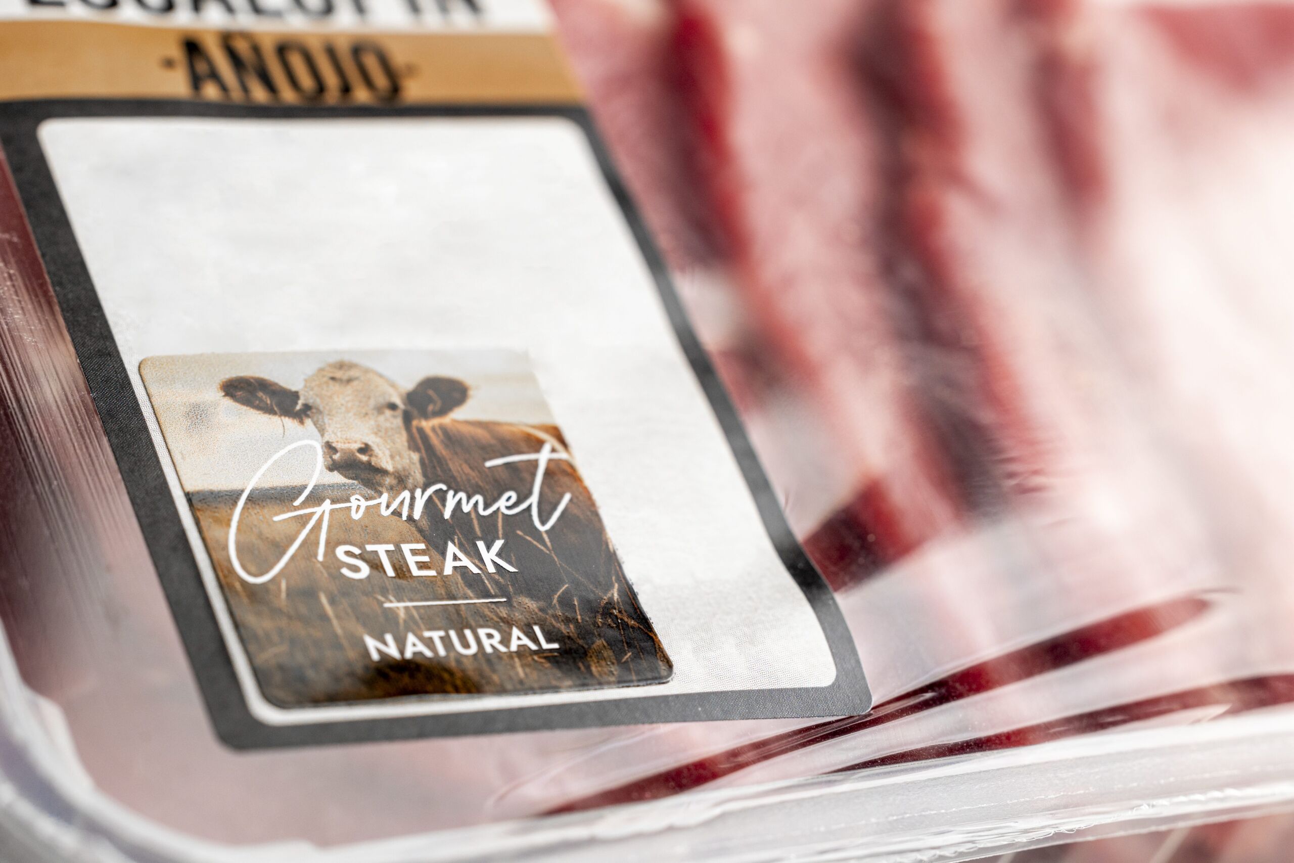food and beverage Meat protected with customized label