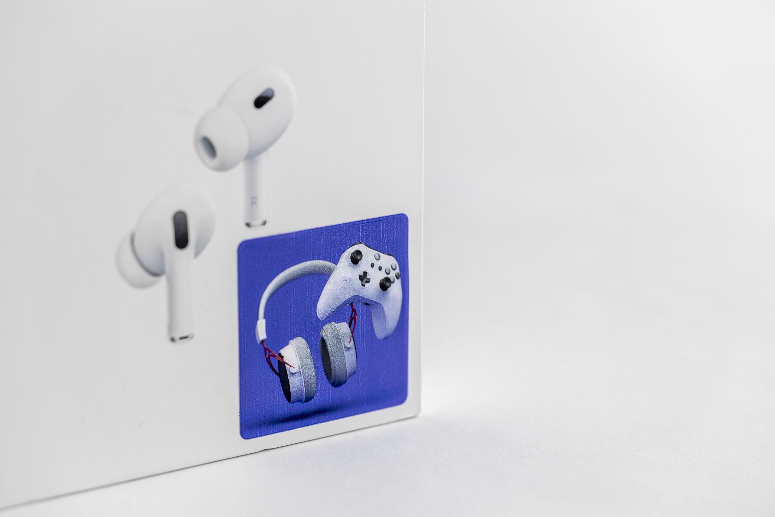 general merchandise Airpods protected with customized label